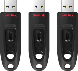 Sandisk Ultra USB 3.0 Flash Drive 64GB Zwart (Triple pack) voor €27,99 bij Amazon