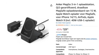 Anker MagGo Magnetic Wireless Charger 15W voor €59,99 bij Amazon
