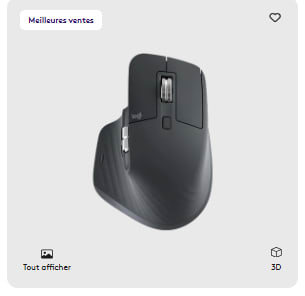 Souris sans fil MX Master 3S à 129,99€
