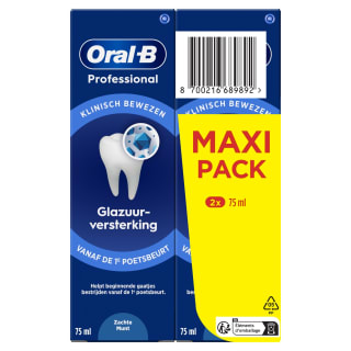 Lot de 2 dentifrice Professional Email Renforcé ORAL-B à 10,64€
