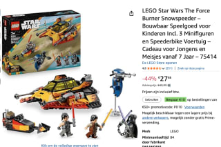 LEGO Star Wars The Force Burner Snowspeeder voor €27,86 met Amazon prime