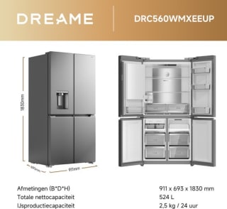 Dreame FizzFresh Koelkast DRC560WMXEEUP voor €1.274 bij Bol