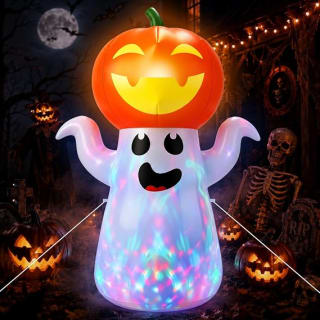 Inflable de Halloween 1.5 m con fantasma y calabazas por $298 en Amazon