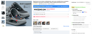 Soporte para el Arco del Pie con Suela EVA por $270 en AliExpress