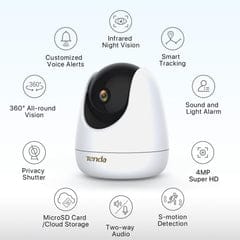 TENDA CP7 cámara de vigilancia interior 4MP 2.5K por 9,99€ en Outlet PC