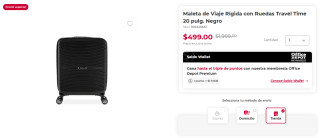 Maleta de Viaje Rígida con Ruedas Travel Time 20" por $499 | Office Depot