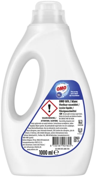 Omo Wit vloeibaar wasmiddel (6 x 20 wasbeurten) voor €14,08 bij Bol