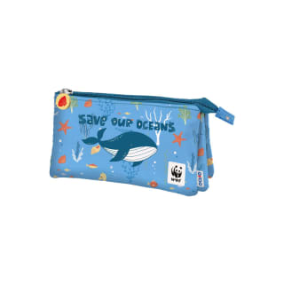DOHE Estuche Escolar 3 Compartimentos WWF Save Our Oceans por 1.99€