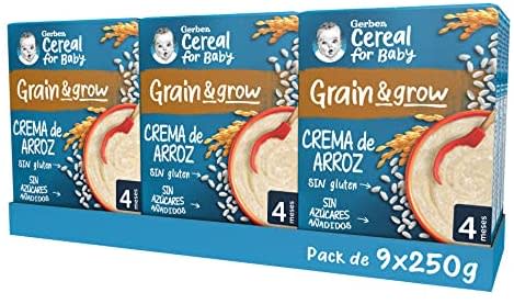 GERBER Crema de Arroz 250 g - Pack de 9