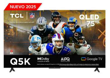 Pantalla 75" TCL QLED 4K HDR Google TV Mod 75Q5K por $9,495 en Chedraui