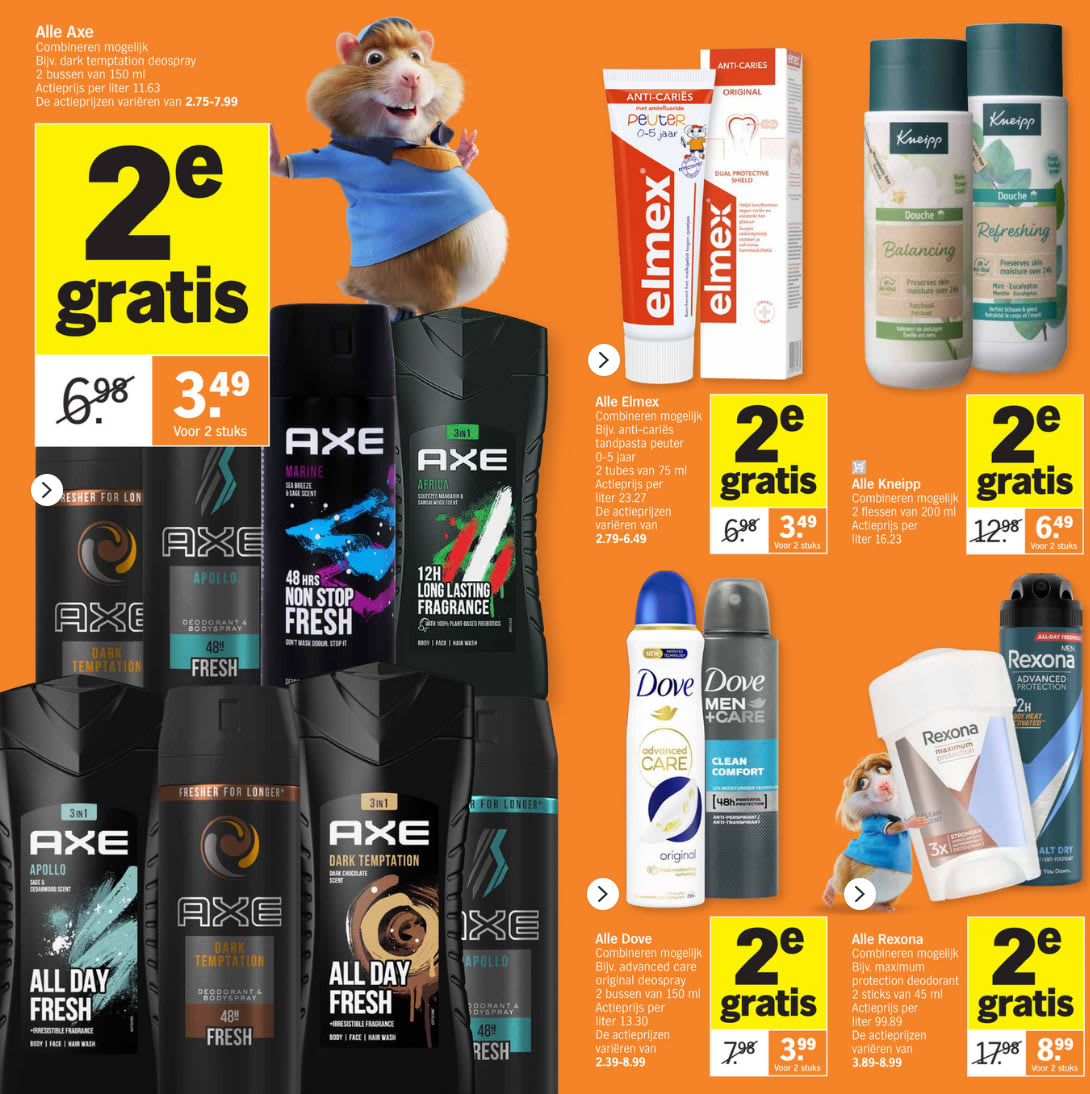 Albert Heijn Hamsterweken veel producten de 2e gratis