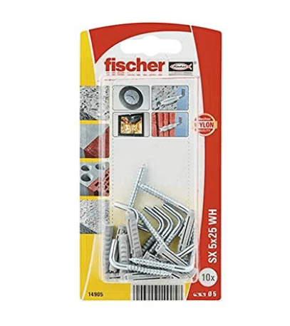 Tacos y alcayatas iFscher pared para colgar cuadros, 5x25mm 10 unidades por  2,55€