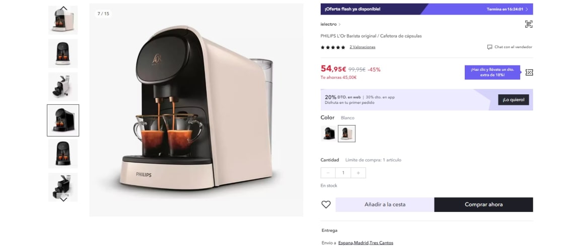 Cafetera de cápsulas LM8012/10