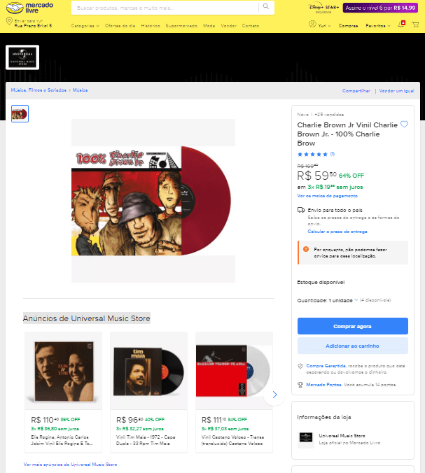 Álbum: 100% Charlie Brown Jr - Abalando a sua Fábrica - R$ 59,50