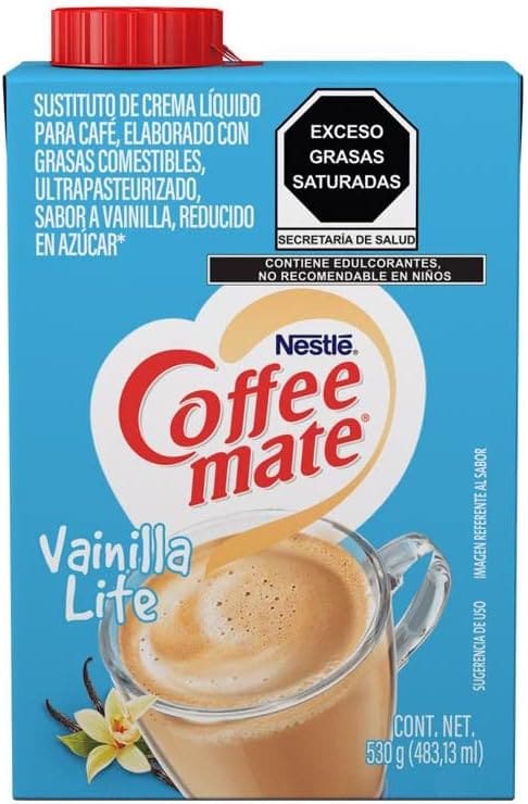 Sustituto de Crema Coffee Mate Líquido Sabor Vainilla 530g