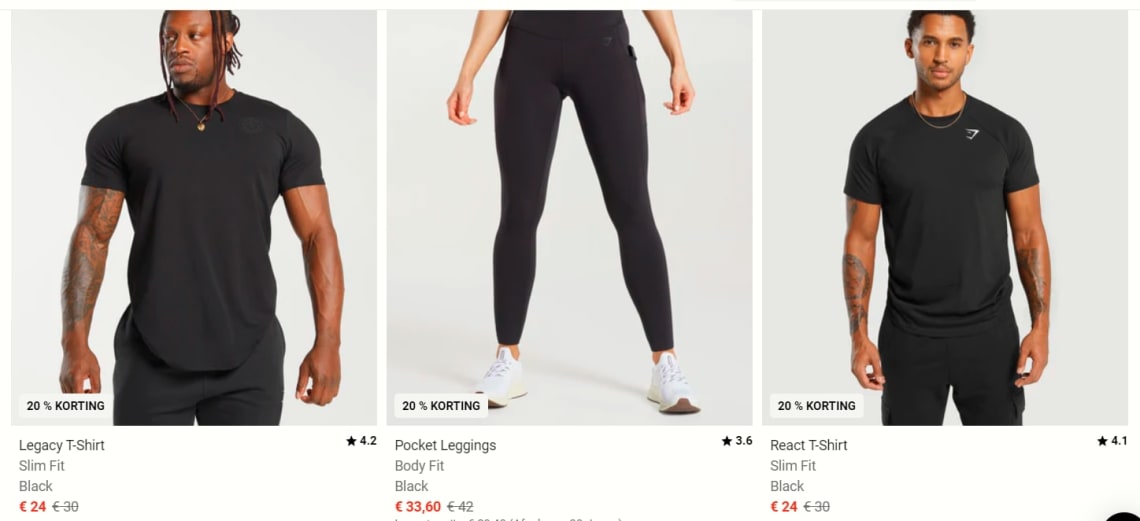 Gymshark kortingscode voor 10% korting op alles in de sale