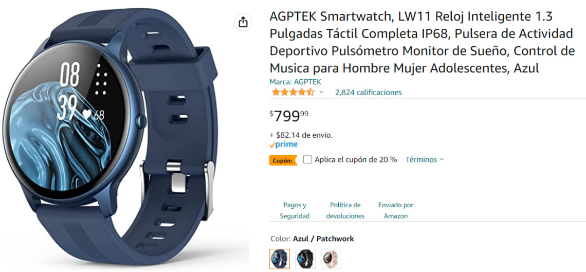 Reloj inteligente para mujer, reloj inteligente AGPTEK para