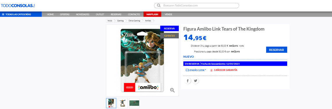 Amiibo Link The Legend of Zelda: Tears of the Kingdom · Nintendo · El Corte  Inglés