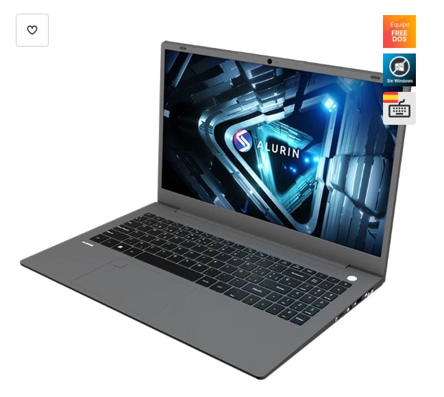 Ordenador Portatil Alurin Zenith AMD Ryzen 7 5700U/16GB/1TB SSD/15.6" por 559.9€