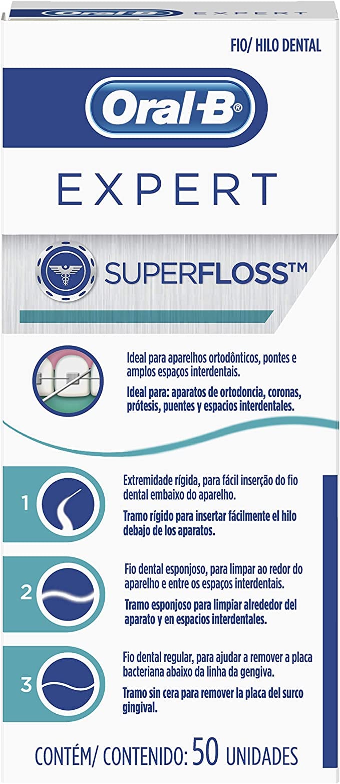 Oral B Seda Dental Superfloss con Cera 50 Uds