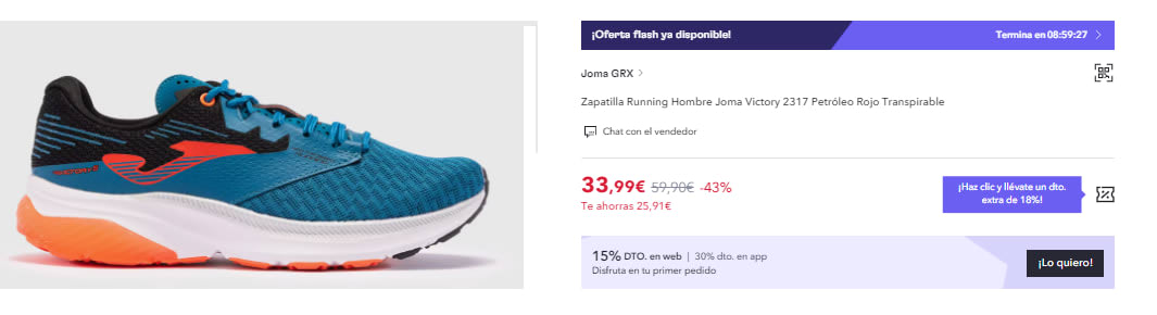 Zapatillas de Running de Hombre Joma Victory 2317 por 23.8€