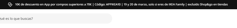 10€ descuento en tu compra en Ikea desde APP
