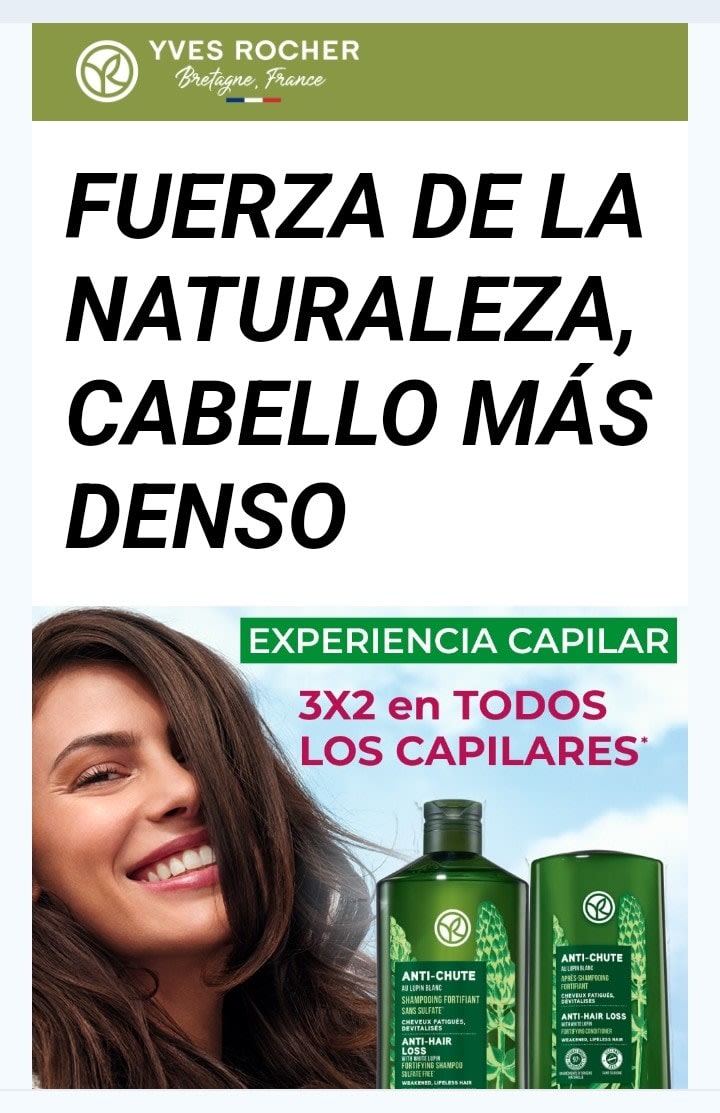 3×2 en Capilares desde Yves Rocher.
