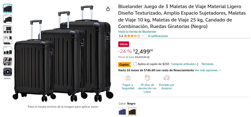 Set maletas de viaje Bluelander