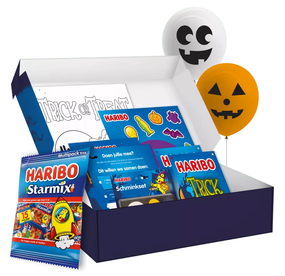 Gratis Haribo Halloweenbox aan te vragen