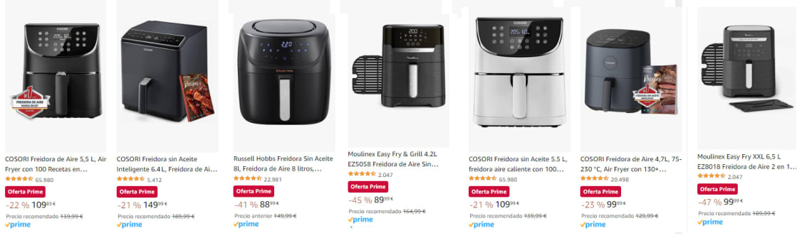 CHEFREE Freidora Aire de 8L, Air Fryer con Doble Compartimento