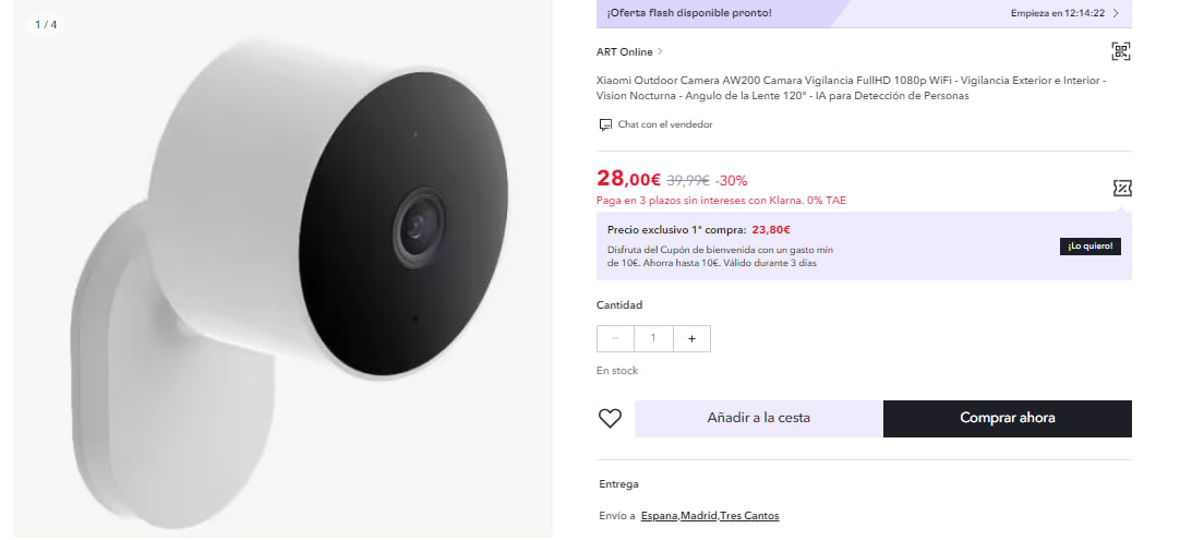 Xiaomi Outdoor Camera AW200 Cámara IP WiFi Vigilancia Exterior