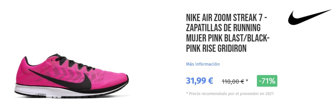 Zapatillas de Running Air Zoom streak por 31.99€