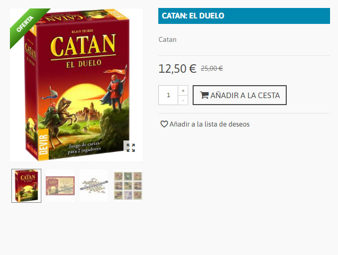 Juego Mesa Catan: El Duelo por 12,50€