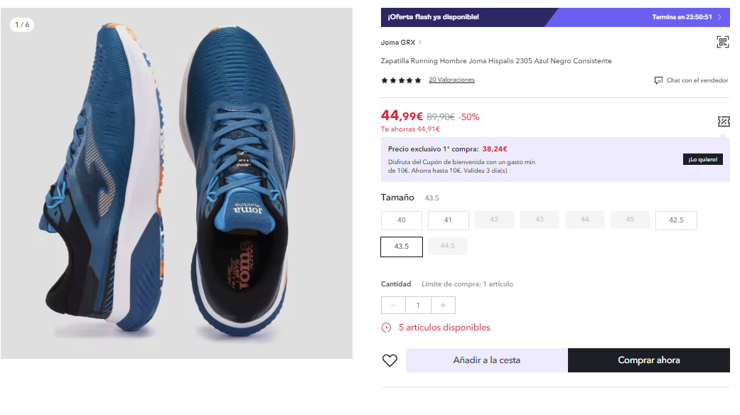 Zapatillas Joma Hispalis 2305 - Azul - Zapatillas Deportivas Para