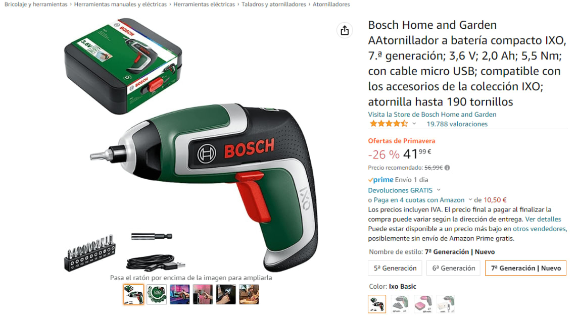 ATORNILLADOR IXO 7 - LEVEL SET BOSCHBOSCH