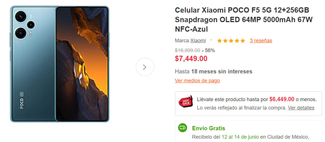 XIAOMI POCO F5 12/256GB 5G - JCELULARES ARGENTINA