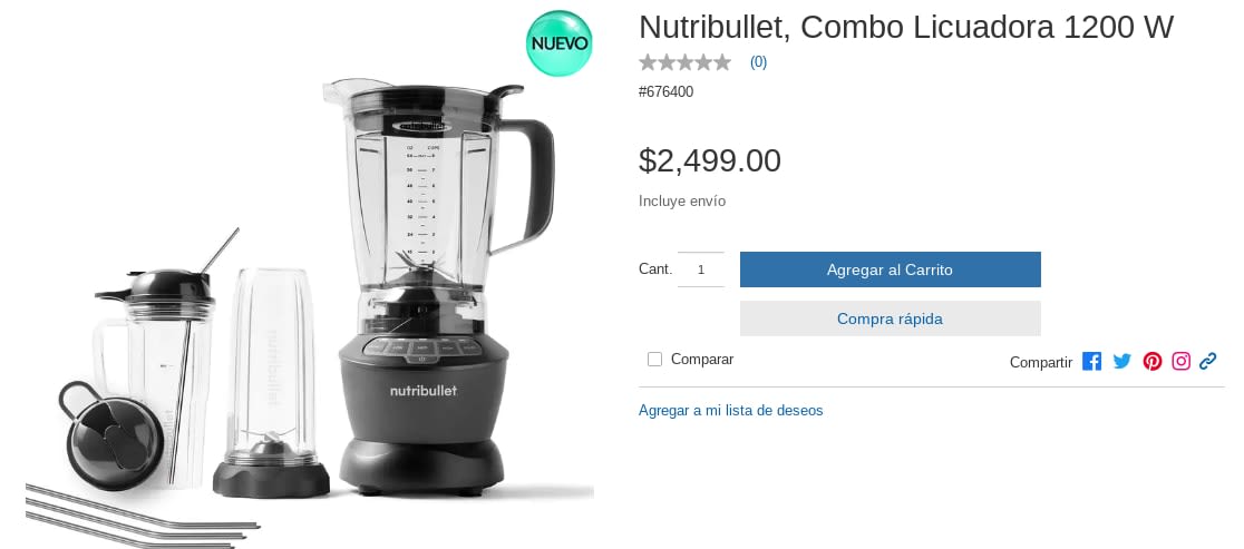 Licuadora Combo 1200 nutribullet