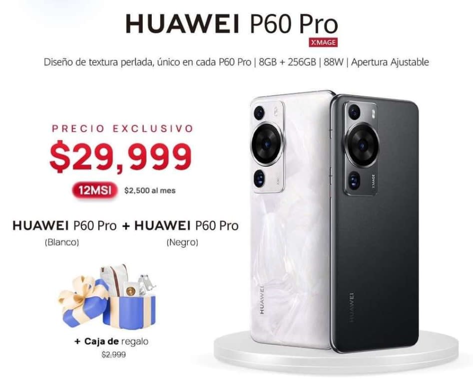 Kit celular + tablet + watch Huawei P60 Pro Fit 2 256 GB 6.67