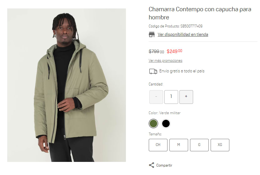 Chamarra contempo sale