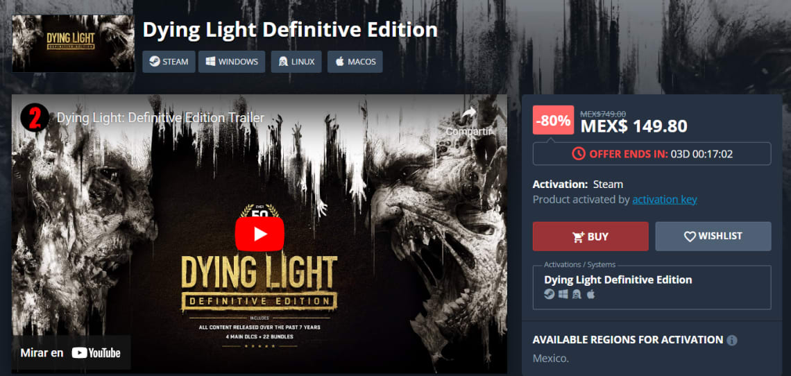 Dying Light Definitive Edition - PC - Cómpralo en Nuuvem