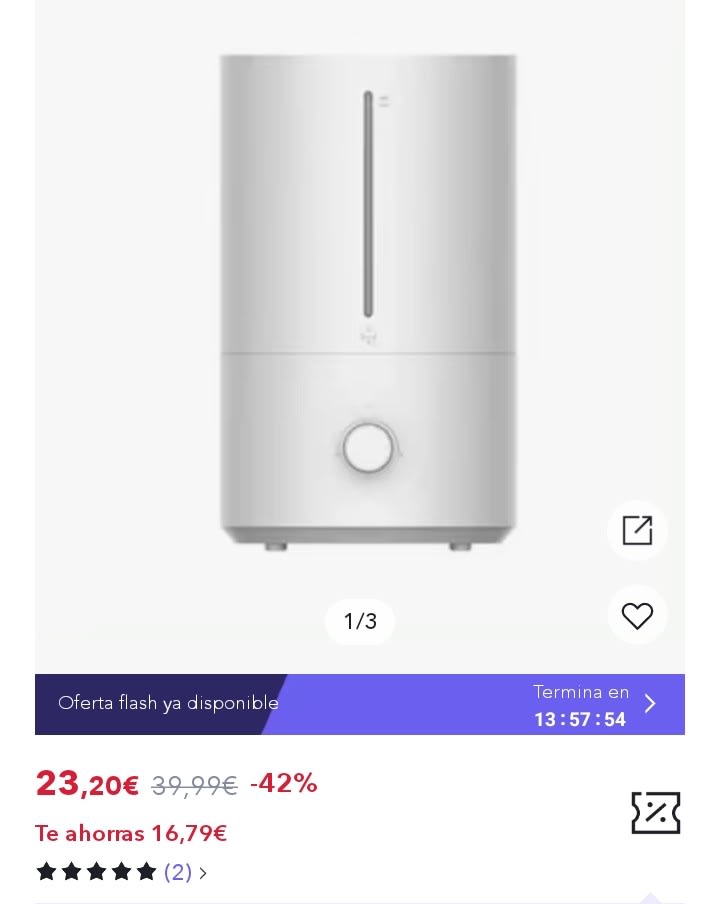 Humidificador Xiaomi Smart Humidifier 2 - Comprar en Fnac