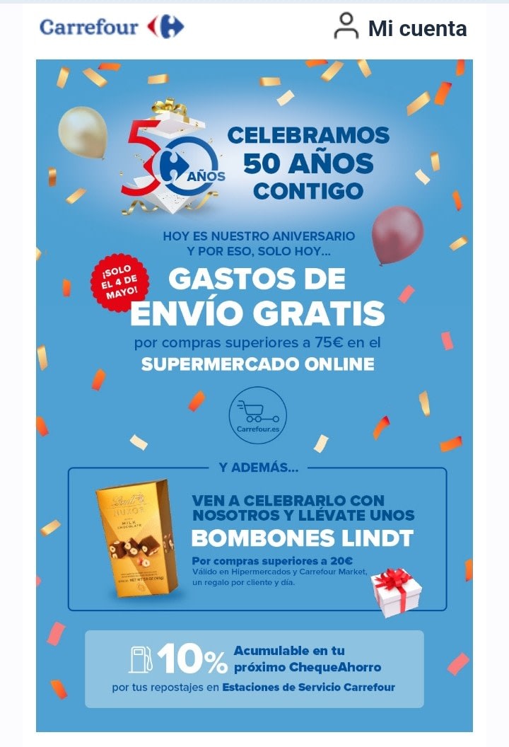 Gastos de Envío Gratis en Supermercado Carrefour.