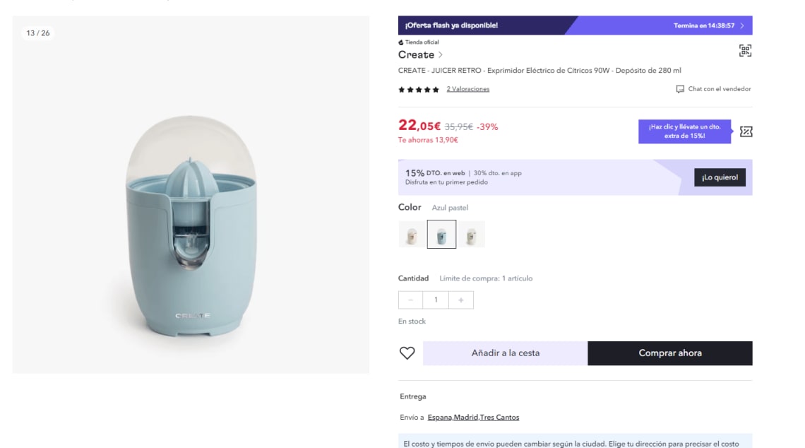 Recopilación electrodomésticos para el hogar desde 9,07€