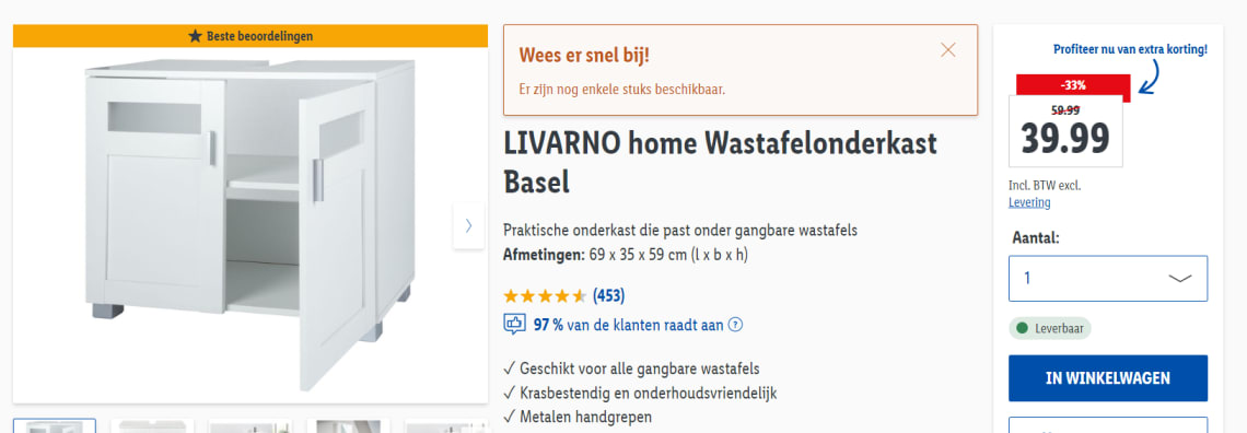 LIVARNO home Wastafelonderkast Basel 69 €39,99 59 in cm voor x x 35 de