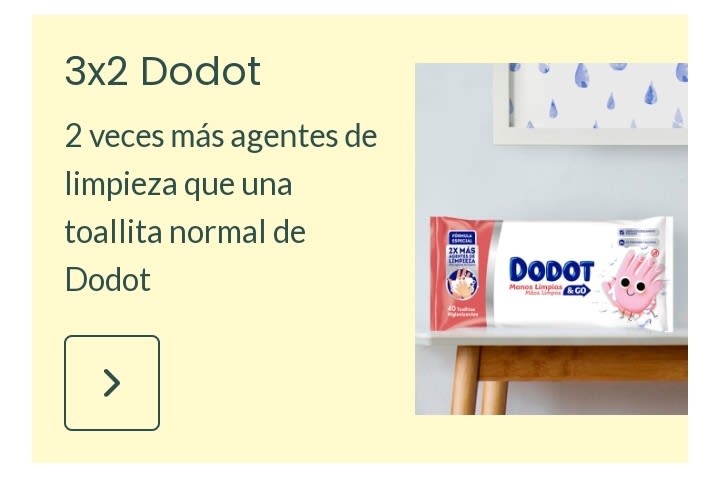 3×2 en Toallitas Manos Limpias de Dodot.