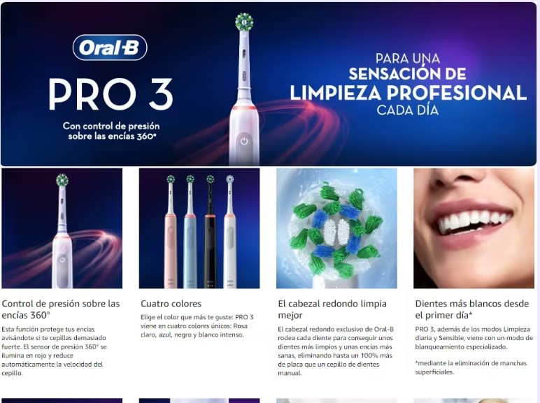 Oral B Pro 3 3500 Cepillo Eléctrico