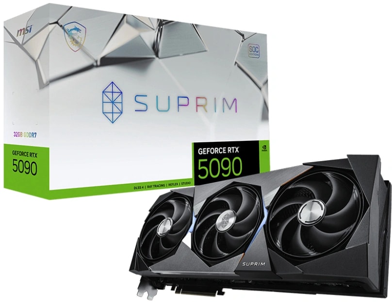 MSI GeForce RTX 5090 32G SUPRIM SOC Videokaart voor €3.699 bij Megekko