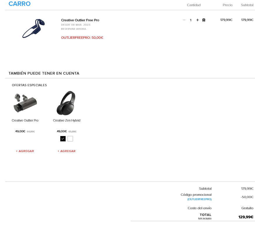 Auriculares sumergibles de conducción ósea Creative a solo 129€