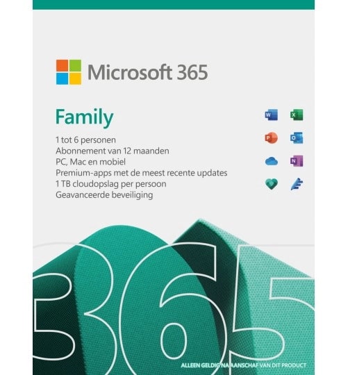 Microsoft Office 365 Family (voorheen 365 Home) voor €50 bij Goedkoopsteantivirus