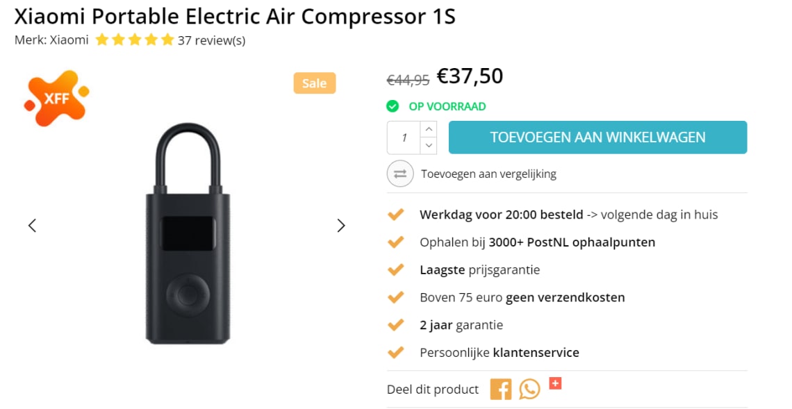 Xiaomi Portable Electric Air Compressor 2 - TechPunt